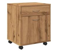 vidaXL Armario con ruedas madera ingeniería roble artisan 45x38x54 cm