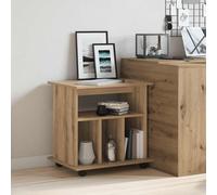 vidaXL Armario con ruedas madera ingeniería roble artisan 60x45x60 cm