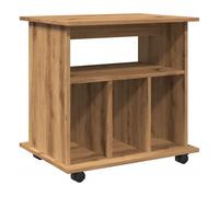 vidaXL Armario con ruedas madera ingeniería roble artisan 60x45x60 cm