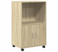vidaXL Armario con ruedas Madera ingeniería Roble Sonoma 55x40x91 cm