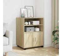 vidaXL Armario con ruedas madera ingeniería roble Sonoma 60x48x81 cm