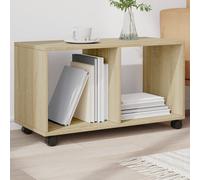 vidaXL Armario con ruedas madera ingeniería roble Sonoma 72x33x42,5 cm