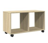 vidaXL Armario con Ruedas Madera ingeniería Roble Sonoma 72x33x42,5 cm, Armario rodante, Armario de Almacenamiento con Ruedas, Armario de Oficina