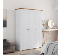 vidaXL Armario de 3 puertas, blanco, 118x50x171,5 cm, serie Panama, madera de pino - Armario - Armarios - Ropero - Armarios de ropa