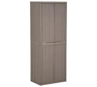 vidaXL Armario de almacenaje de jardín PP apariencia madera 65x45x172 cm