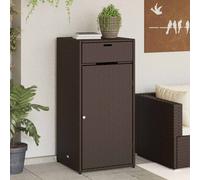 vidaXL Armario de almacenaje de jardín ratán PE marrón 55x55x111 cm