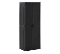 Vidaxl armario de almacenaje de jardín ratán pp negro 65x45x172 cm