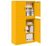vidaXL Armario de Almacenamiento 2 uds. Amarillo Mostaza