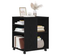 vidaXL Armario de Almacenamiento Roble Negro 60 x 53 x 72,5 cm, Armario para Sala, Unidad de Almacenamiento Rectangular, Organizador Moderno, Estante Resistente con Gran Capacidad