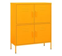 Vidaxl armario de almacenamiento acero amarillo mostaza 80x35x101,5 cm