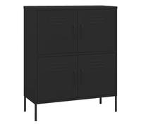 Vidaxl armario de almacenamiento acero negro 80x35x101,5 cm