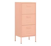 Vidaxl armario de almacenamiento acero rosa 42,5x35x101,5 cm