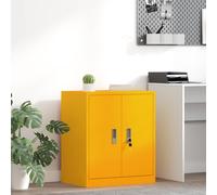vidaXL Armario de almacenamiento, color mostaza, 60 x 40 x 70 cm, acero