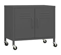 vidaXL Armario de Almacenamiento Aparador Librería Alacena Cajonera Estantería Organizador Muebles Hogar Estable Acero Gris Antracita 60x35x56 cm
