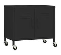 vidaXL Armario de almacenamiento acero negro estable 60x35x56 cm