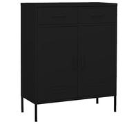 vidaXL Armario de almacenamiento acero negro 80x35x101,5 cm