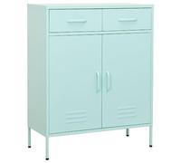 vidaXL Armario de Almacenamiento Aparador Librería Alacena Estantería Organizador Muebles Hogar Estable Acero Verde Mint 80x35x101,5 cm