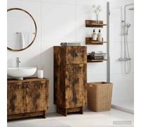 vidaXL Armario de Almacenamiento para Baño EDE Roble Ahumado