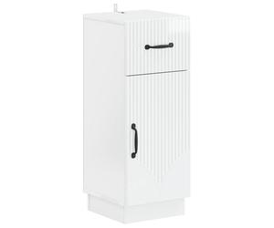 vidaXL Armario de almacenamiento para baño, modelo HOORN, blanco brillante