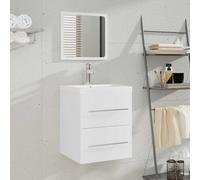 vidaXL Armario de baño con espejo blanco 41x38,5x48 cm