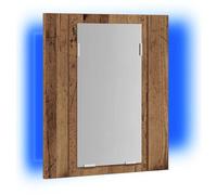 vidaXL Mueble de baño con espejo LED madera envejecida 40×12×45 cm contrachapado