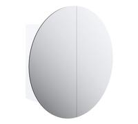 vidaXL Armario de baño con espejo redondo y LED blanco 40x40x17,5 cm