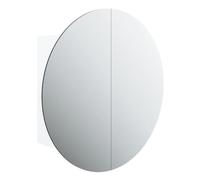 vidaXL Armario de baño con espejo redondo y LED blanco 47x47x17,5 cm