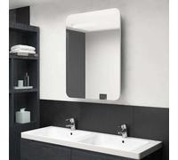 vidaXL Armario de baño con espejo y LED blanco y roble 60x11x80 cm