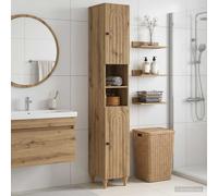 vidaXL Armario de Baño con Estante Abierto ALKMAAR Roble artisan