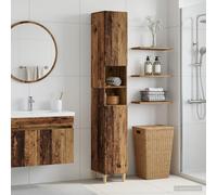 vidaXL Armario de Baño con Estante Abierto DELFT Madera envejecida