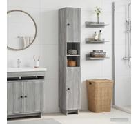 vidaXL Armario de Baño con Estante Abierto EDE Sonoma gris