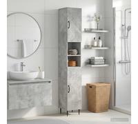 vidaXL Armario de Baño con Estante Abierto HAARLEM Gris Hormigón