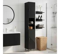 vidaXL Armario de Baño con Estante Abierto HAARLEM Negro