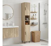 vidaXL Armario de Baño con Estante Abierto HAARLEM Roble Sonoma