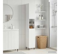 vidaXL Armario de Baño con Estante Abierto ZWOLLE Blanco