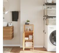 vidaXL Armario de baño con estante bambú 36x33x87 cm