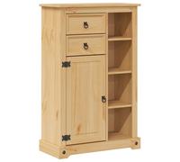 vidaXL Armario de baño Corona madera maciza de pino 70x33x110 cm
