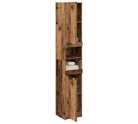 vidaXL Armario de baño de madera contrachapada envejecida en color Madera antigua/Gris sonoma/Blanco y más | almacenamiento funcional diseño moderno para baño dormitorio sala