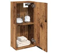 vidaXL Armario de baño de Pared Madera Envejecida 32x20x67 cm, Muebles de baño, botiquín, Mueble de tocador de baño, Mueble de baño