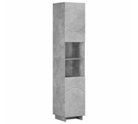 vidaXL Armario de baño Gris Hormigón 36.5 x 38 x 180 cm | Este gabinete liso tiene un estante resistente y duradero, este gabinete rectangular ofrece mucho espacio de almacenamiento
