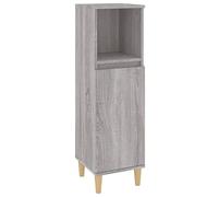 vidaXL Armario de baño madera contrachapada gris Sonoma 30x30x100 cm