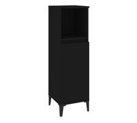 Vidaxl armario de baño madera contrachapada negro 30x30x100 cm