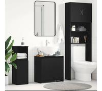vidaXL Armario de baño madera contrachapada negro roble 60x33x60 cm