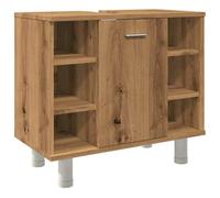 vidaXL Armario de baño Madera contrachapada Roble Artisan 60x32x53,5cm, Mueble de baño, aparador de baño, Armario Alto de baño, Closet de baño