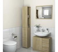 vidaXL Armario de baño madera contrachapada roble Sonoma 25x26,5x170cm