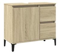 vidaXL Armario de baño Madera contrachapada Roble Sonoma 65x33x60 cm