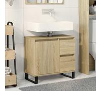vidaXL Armario de baño madera contrachapada roble Sonoma 65x33x60 cm