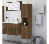 vidaXL Armario de baño madera de ingeniería marrón roble 30x30x130 cm