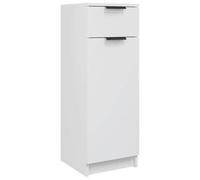 vidaXL Armario de Baño Mueble Aparador Tocador Aseo Almacenamiento Ducha Organizador Decorativo en Casa Madera Contrachapada Blanco