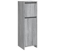 vidaXL Armario de Baño Mueble Lavadora Estante Aseo Colada Inodoro Ducha WC Bañero Almacenamiento Madera Contrachapada Gris Sonoma 30x30x95 cm